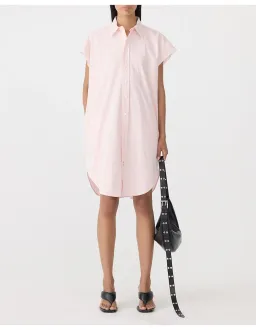 Bassike Crushed Cotton Sleeveless Dress Size 0 Soft Pink for rent on The Volte - image 1