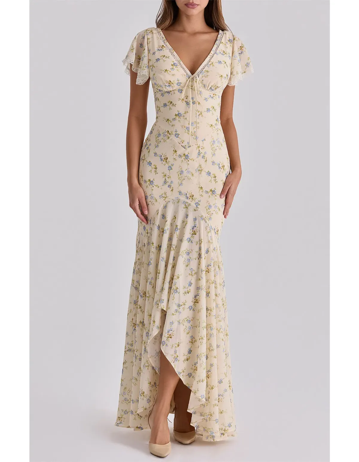 House of CB Amina Georgette Maxi Tea Dress Size 6 - 8  - Image 1