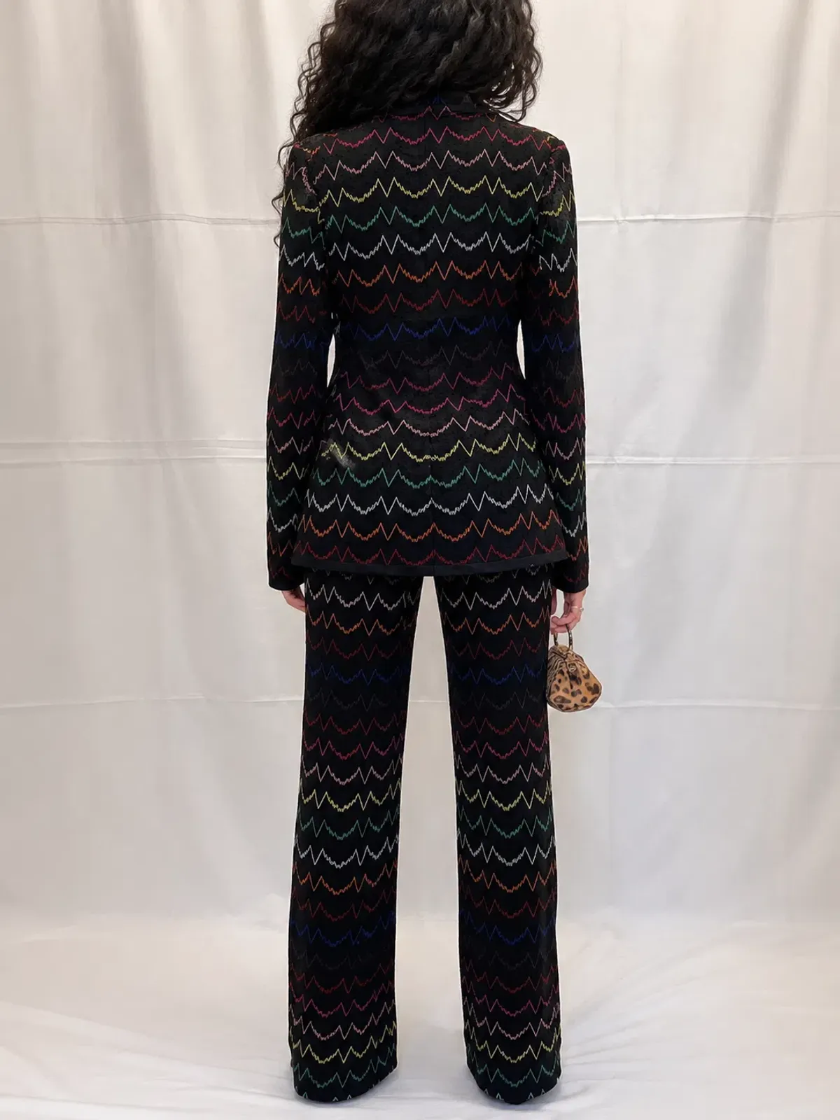 Missoni Zigzag Knit Woven Suit Blazer & Pants Size 42/ AU 10  - Image 2