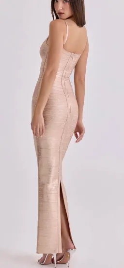 House of CB Champagne Bandage Maxi XS for rent on The Volte - image 3