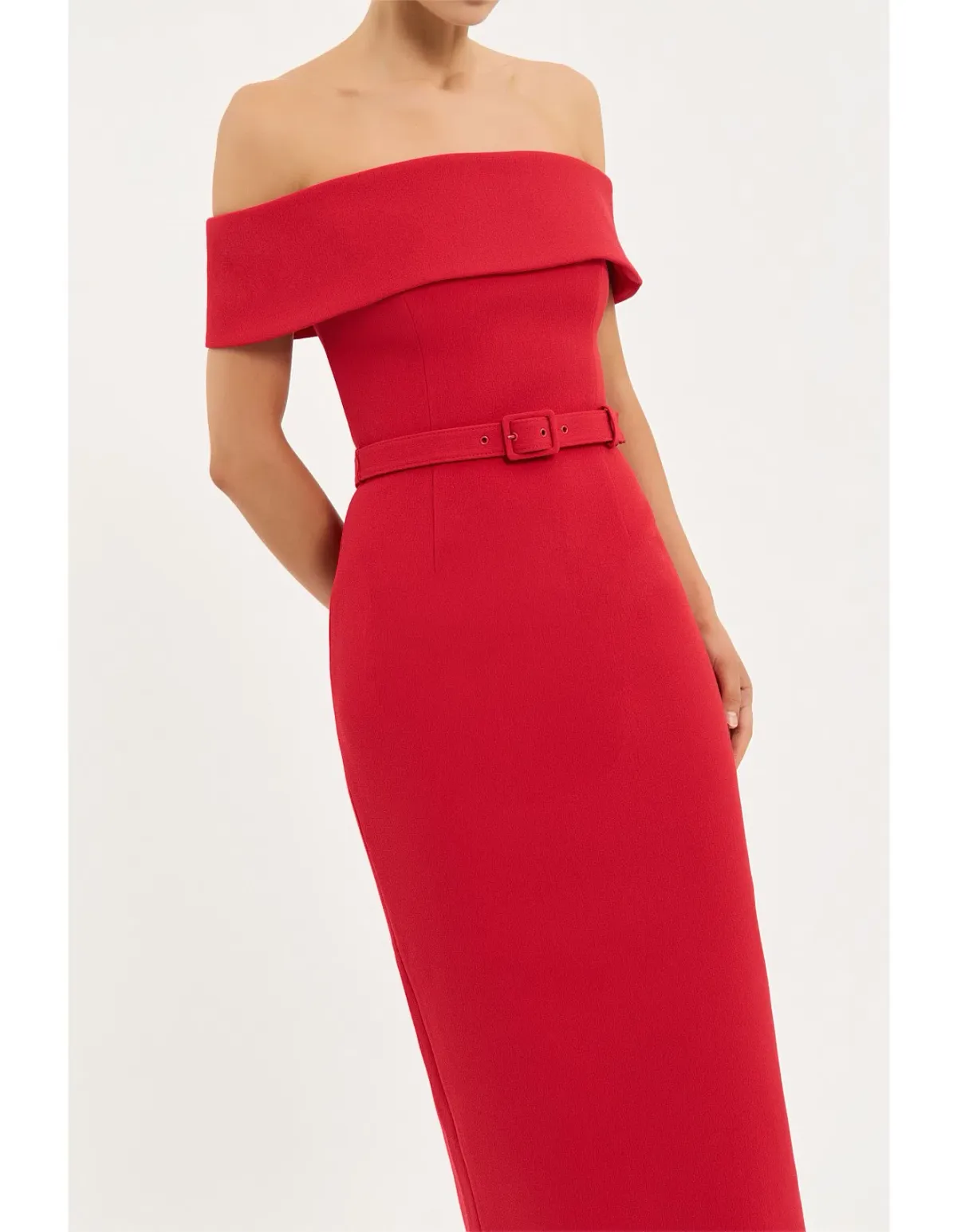 Rebecca Vallance Precious Midi Dress; red; size 10 - Image 4