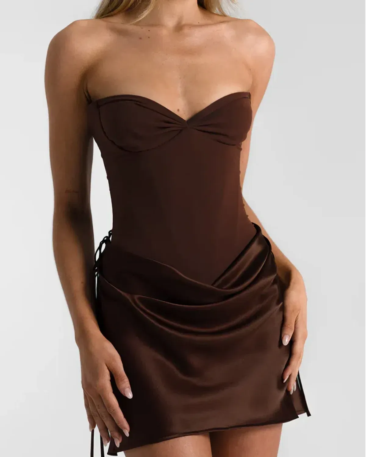 Natalie Rolt Verity Bustier & Evelyn Skirt Set Brown Size 1 (AU 6-8) - Image 1