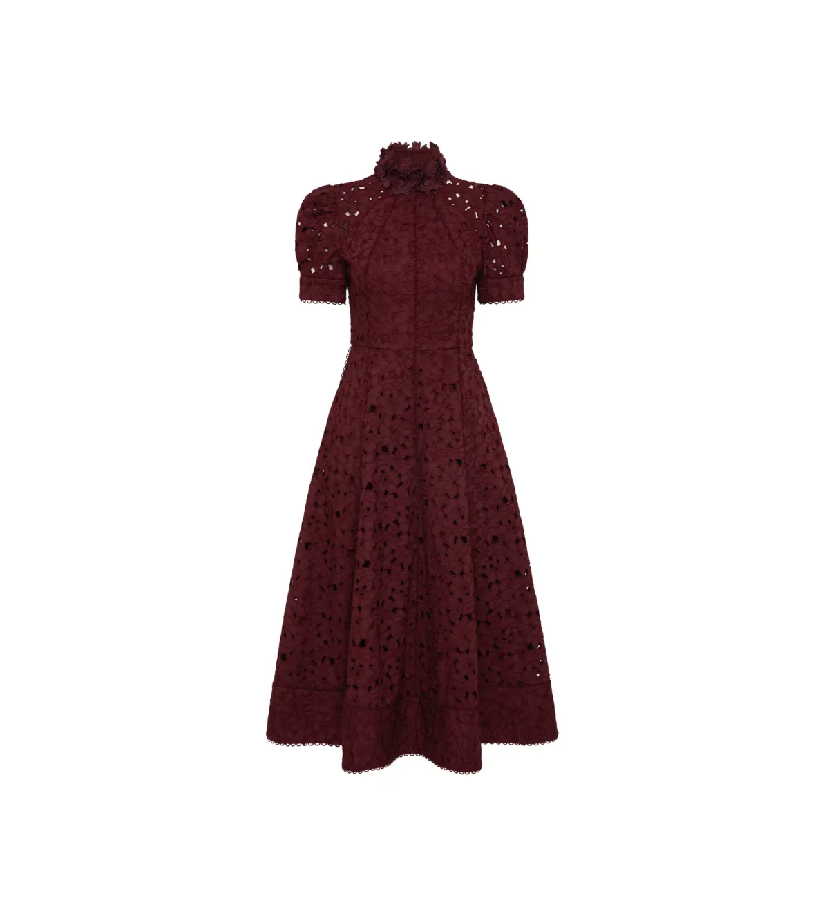 Rebecca Vallance Kitsu Short Sleeve Midi Dress Wine Size 12 - Image 6