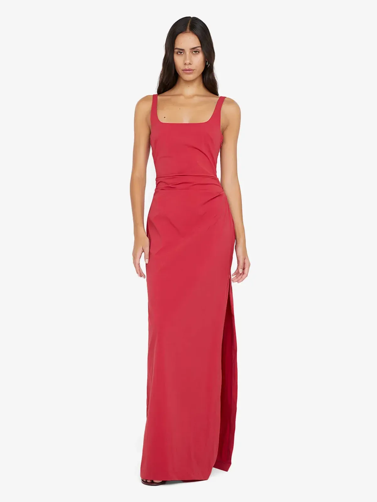 Bec & Bridge Dante Tuck Maxi Dress - Cherry Size 10 - Image 1