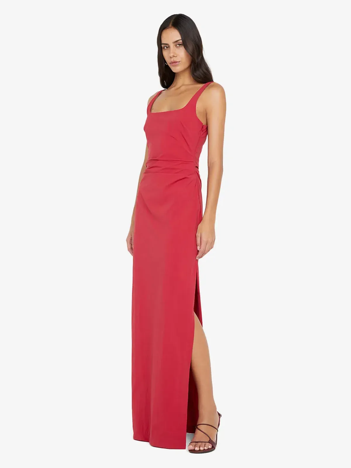 Bec & Bridge Dante Tuck Maxi Dress - Cherry Size 10 - Image 3