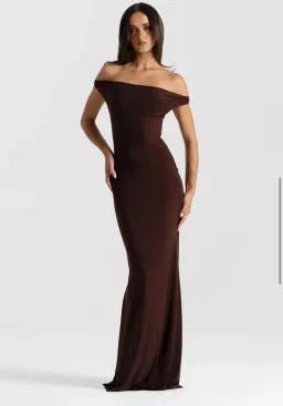 Natalie Rolt Bettina Gown size 12 Espresso  for rent on The Volte - image 3