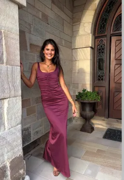 Ance Gria Atlein Gown - Plum for rent on The Volte - image 1