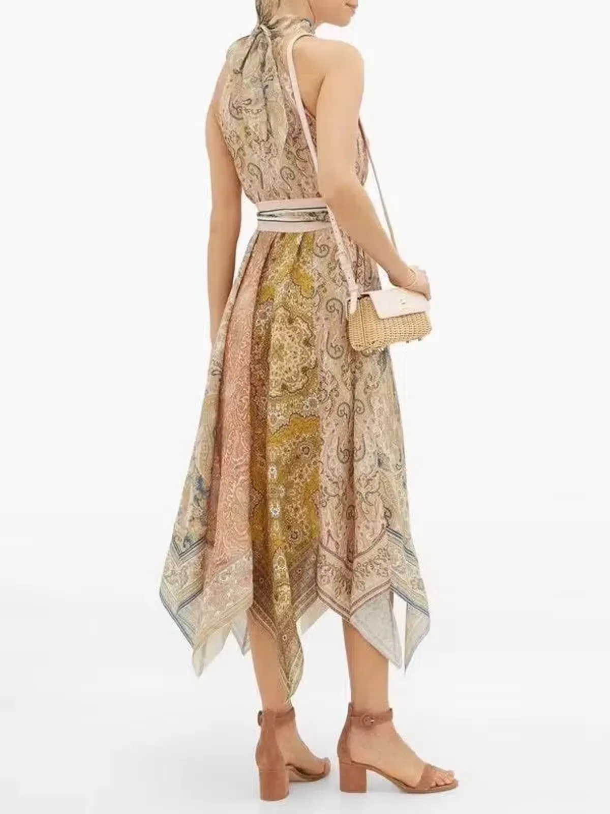 Zimmerman Freja Hanky Hem Long Dress Spliced Print Size 2/AU 12 - Image 2