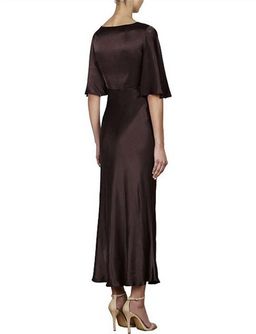 Shona Joy Wright Flutter Sleeve Bias Midi Dress Espresso Size 8 for rent on The Volte - image 4