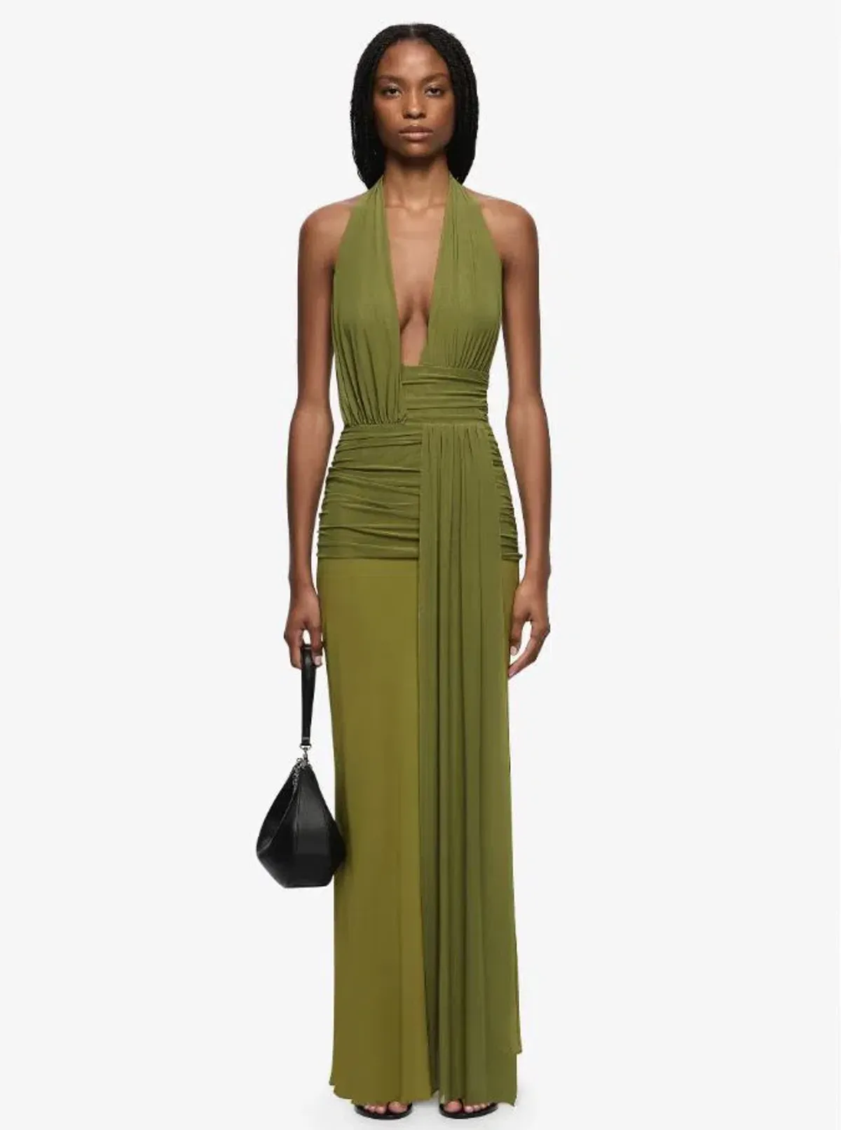 Bec and Bridge Cassis Drape Maxi in Fern Green Size 10 - Image 1