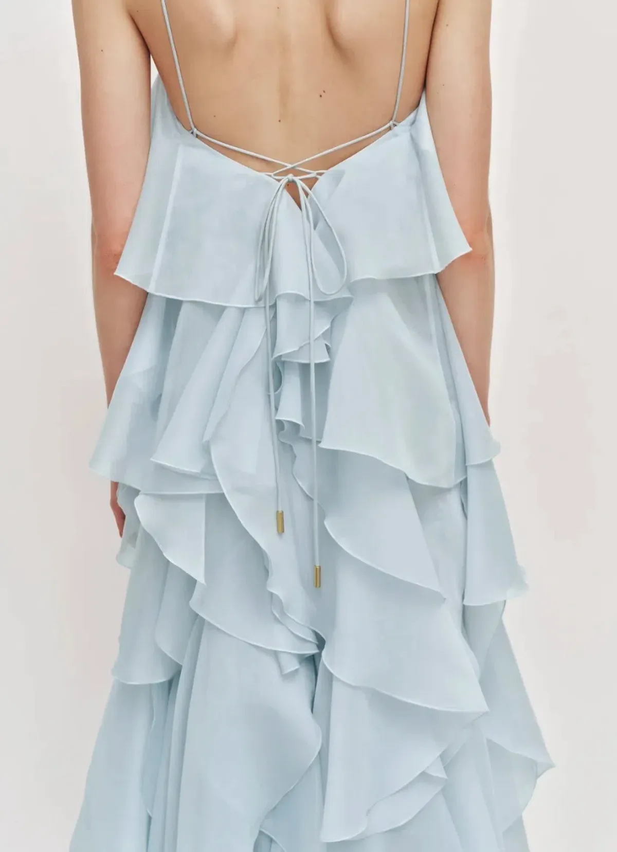 Aje Pandorea Layered Maxi Dress - Silver Blue - Image 2
