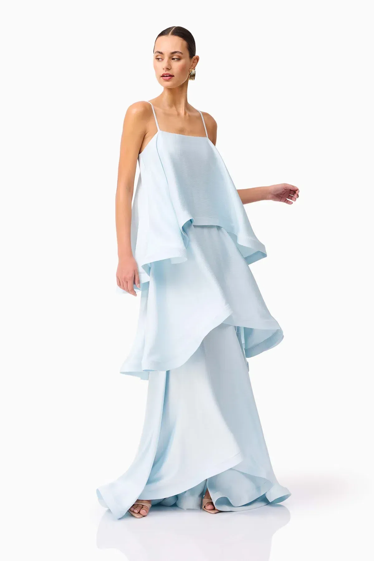 Elliatt Tilly Tiered Maxi Dress in Blue - size S - Image 2