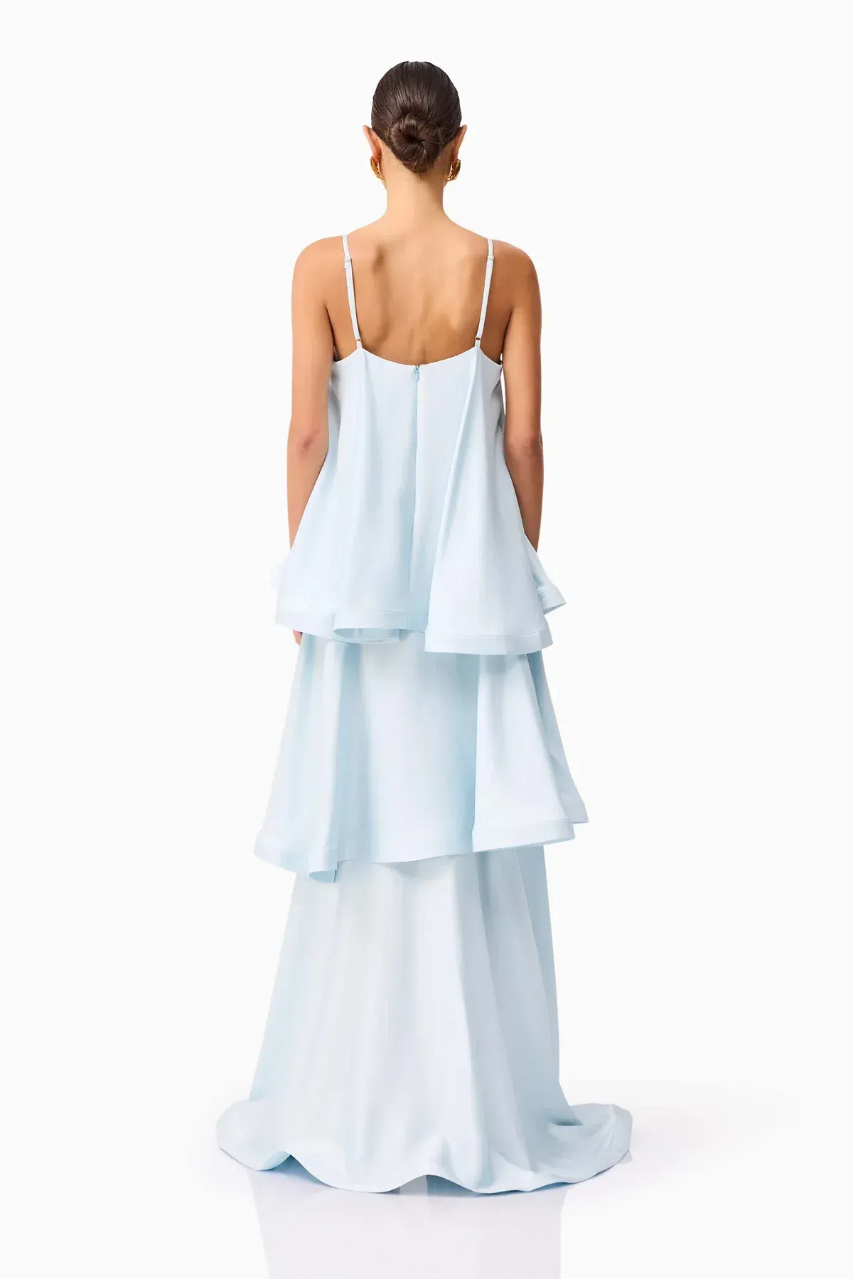 Elliatt Tilly Tiered Maxi Dress in Blue - size S - Image 3