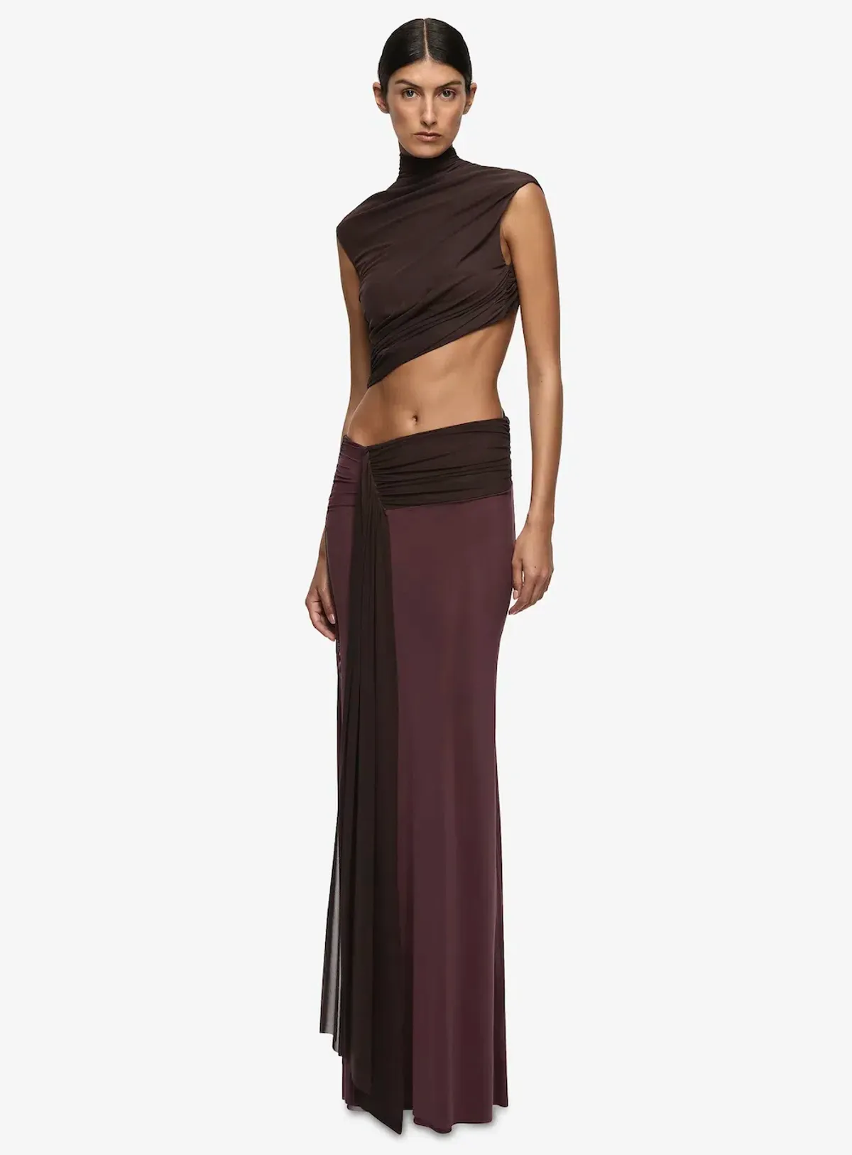 Conni Maxi Dress | Aubergine/ Dark Choc - Size 8 - Image 2
