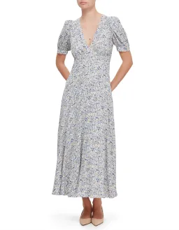 Reformation Naira SS V Neck Midi Dress Size 8 Dara Floral for rent on The Volte - image 5