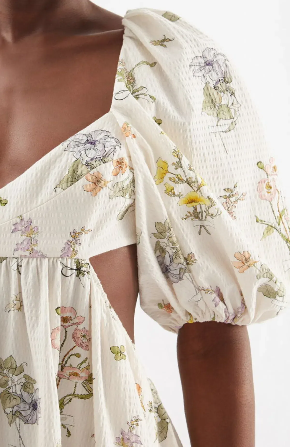 Zimmerman Jeannie Puff Sleeve Mini Dress Floral Size AU 10 / 1 - Image 3