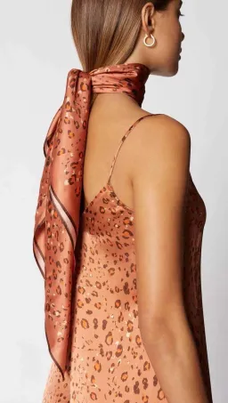 Scanlan Theodore Silk Leopard Slip Dress & Scarf Print Size 10 for rent on The Volte - image 6