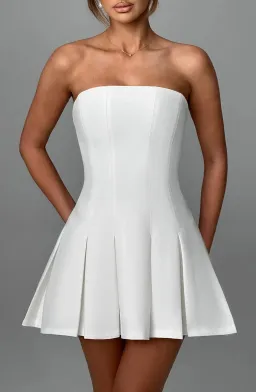 Babyboo Bryony Mini Dress Ivory Strapless Size 8 / S for rent on The Volte - image 2