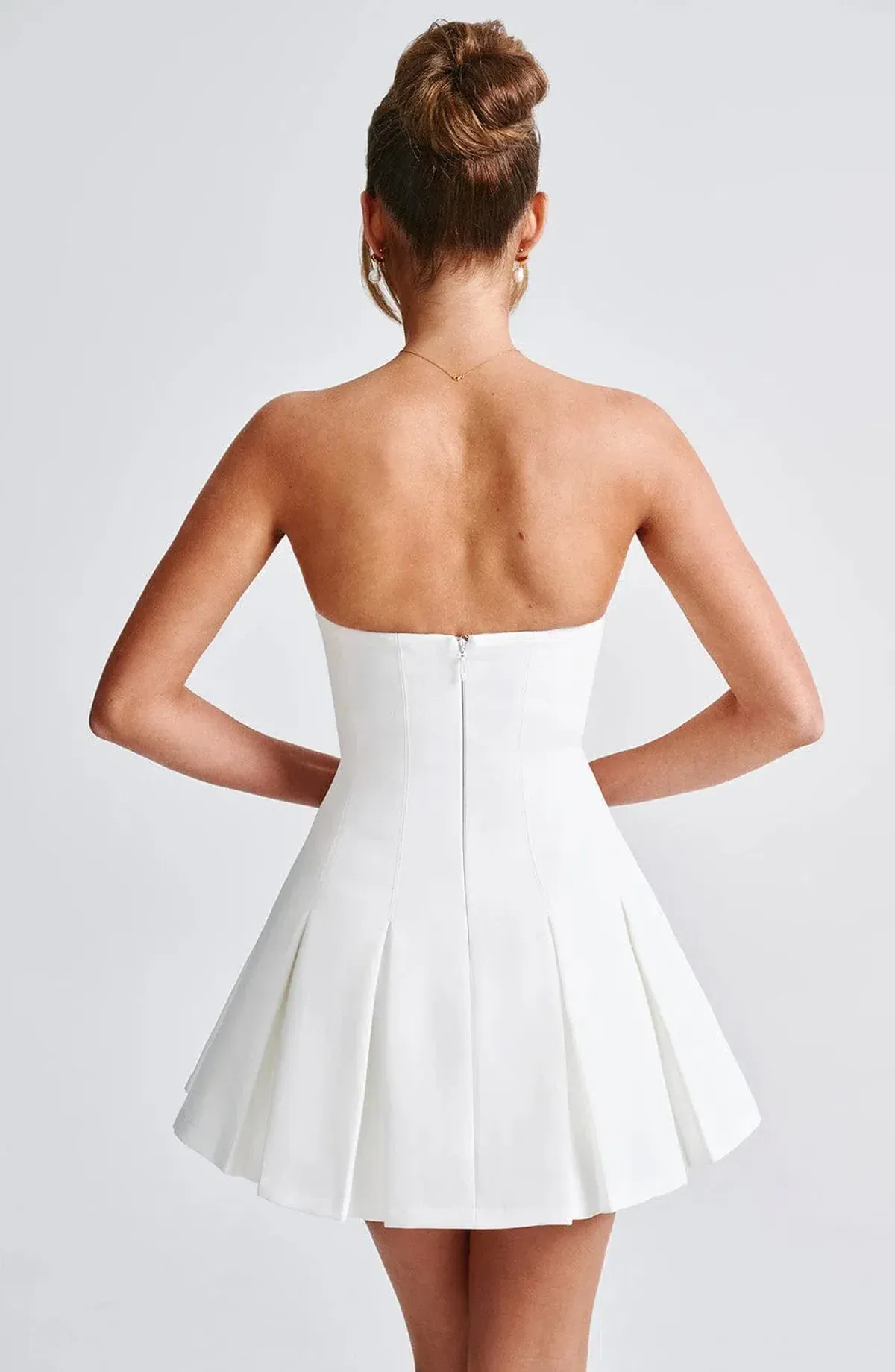 Babyboo Bryony Mini Dress Ivory Strapless Size 8 / S - Image 3
