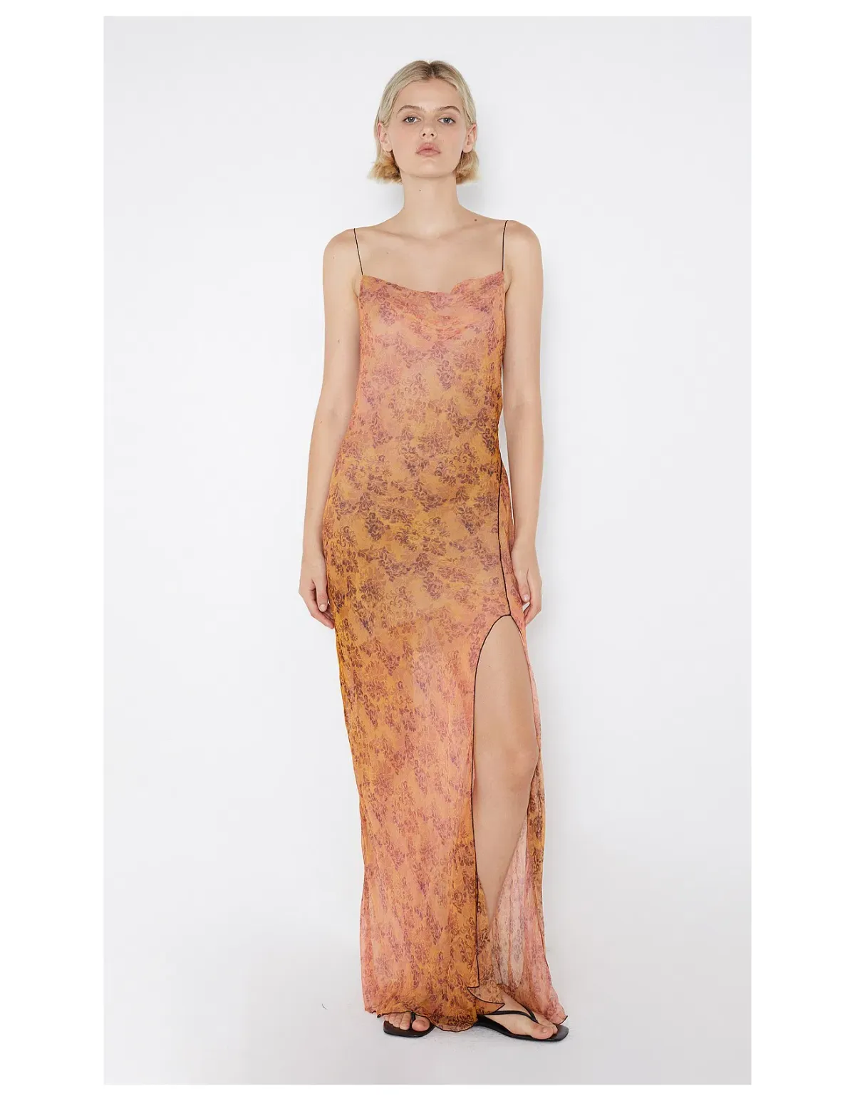 Bec and Bridge Fleur De Lis Maxi Dress Orange Size 10 - Image 1