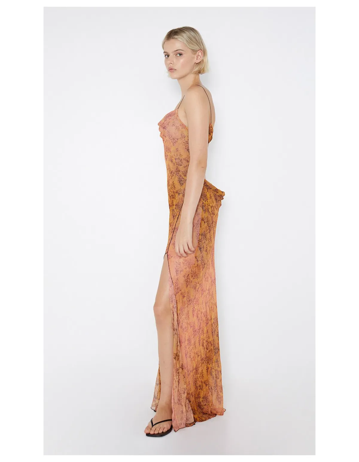 Bec and Bridge Fleur De Lis Maxi Dress Orange Size 10 - Image 3