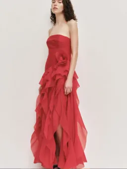 Aje Canyon Gown in Scarlet Red Size 10 for rent on The Volte - image 2