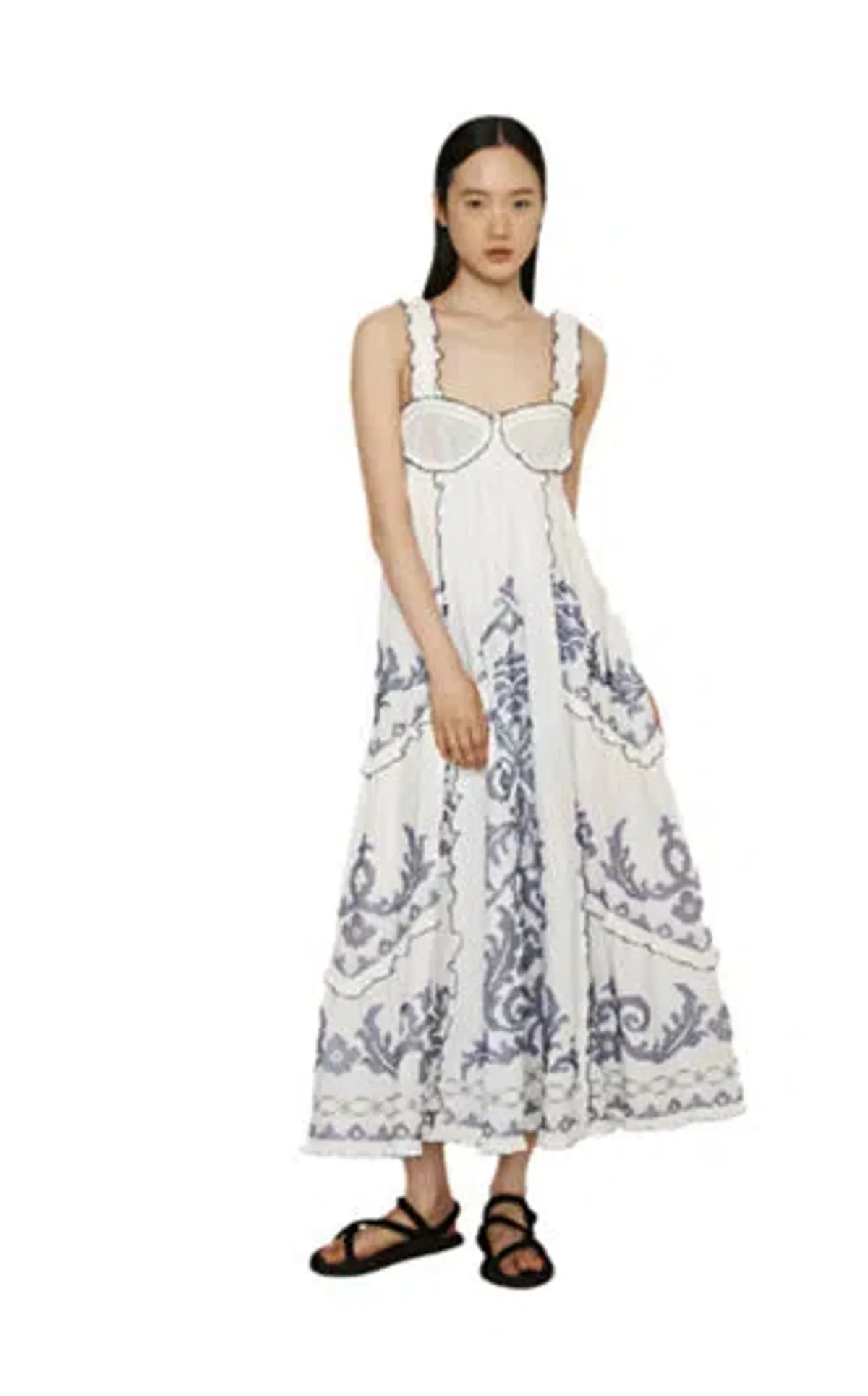 Alémais Hazel Smock Embroidered Midi Size 14 - Image 1