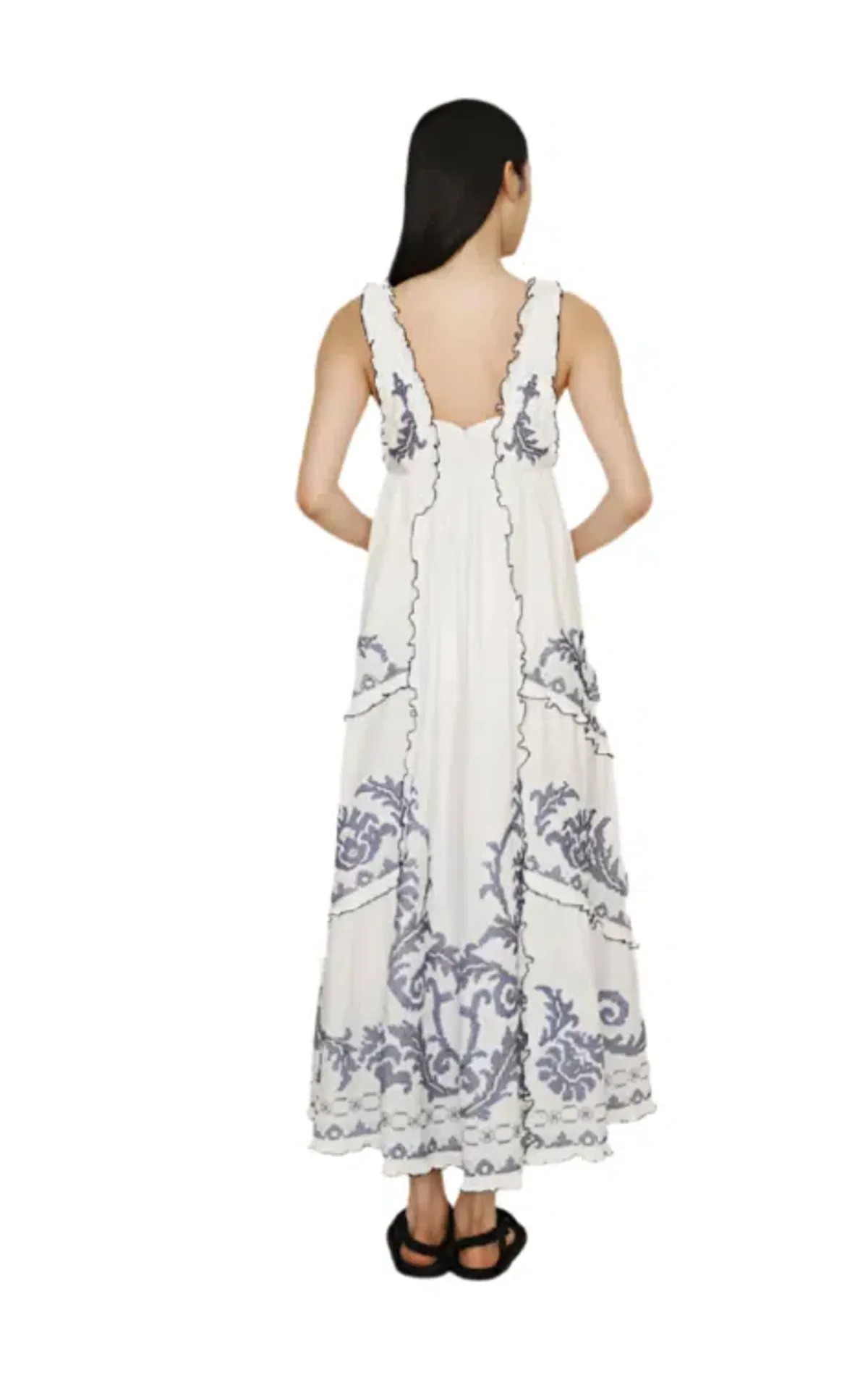 Alémais Hazel Smock Embroidered Midi Size 16 - Image 3