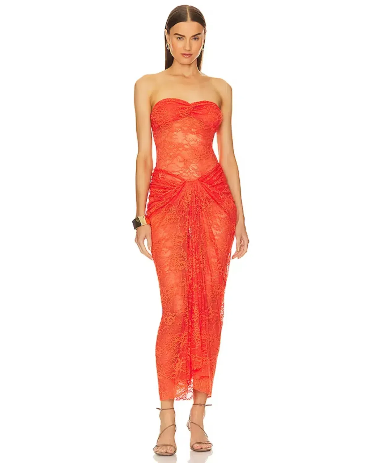 Natalie Rolt Naomi Maxi Dress Tangerine Size 6 - Image 3
