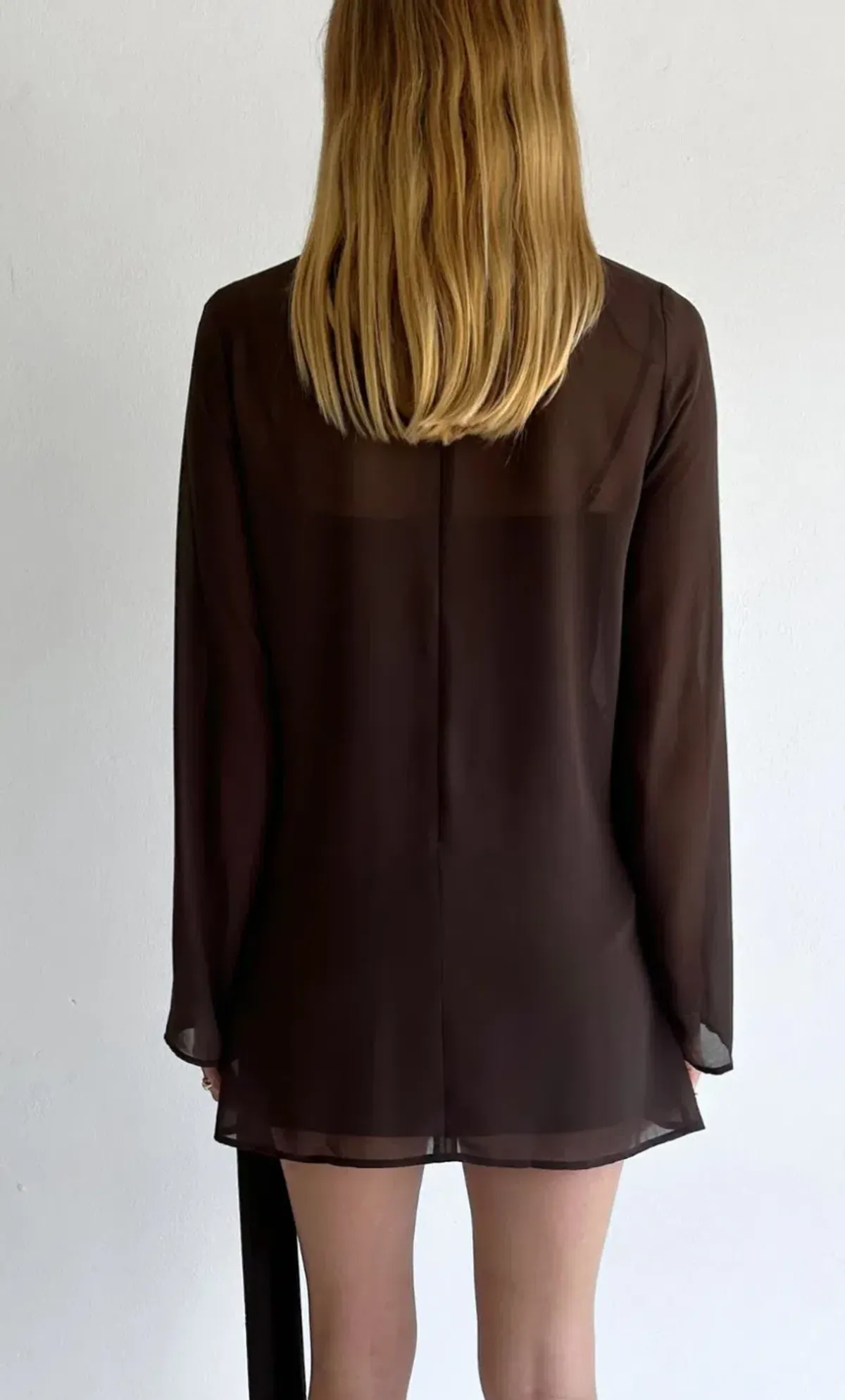 By Nicola Elodie Mini Dress in Chocolate Size 12 - Image 8