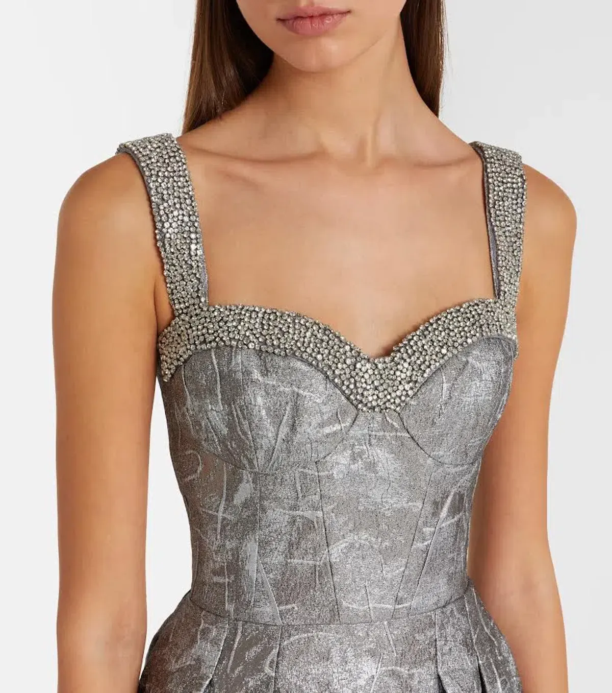 Rebecca Vallance Sterling Midi Dress Silver Size 12 AU - Image 10