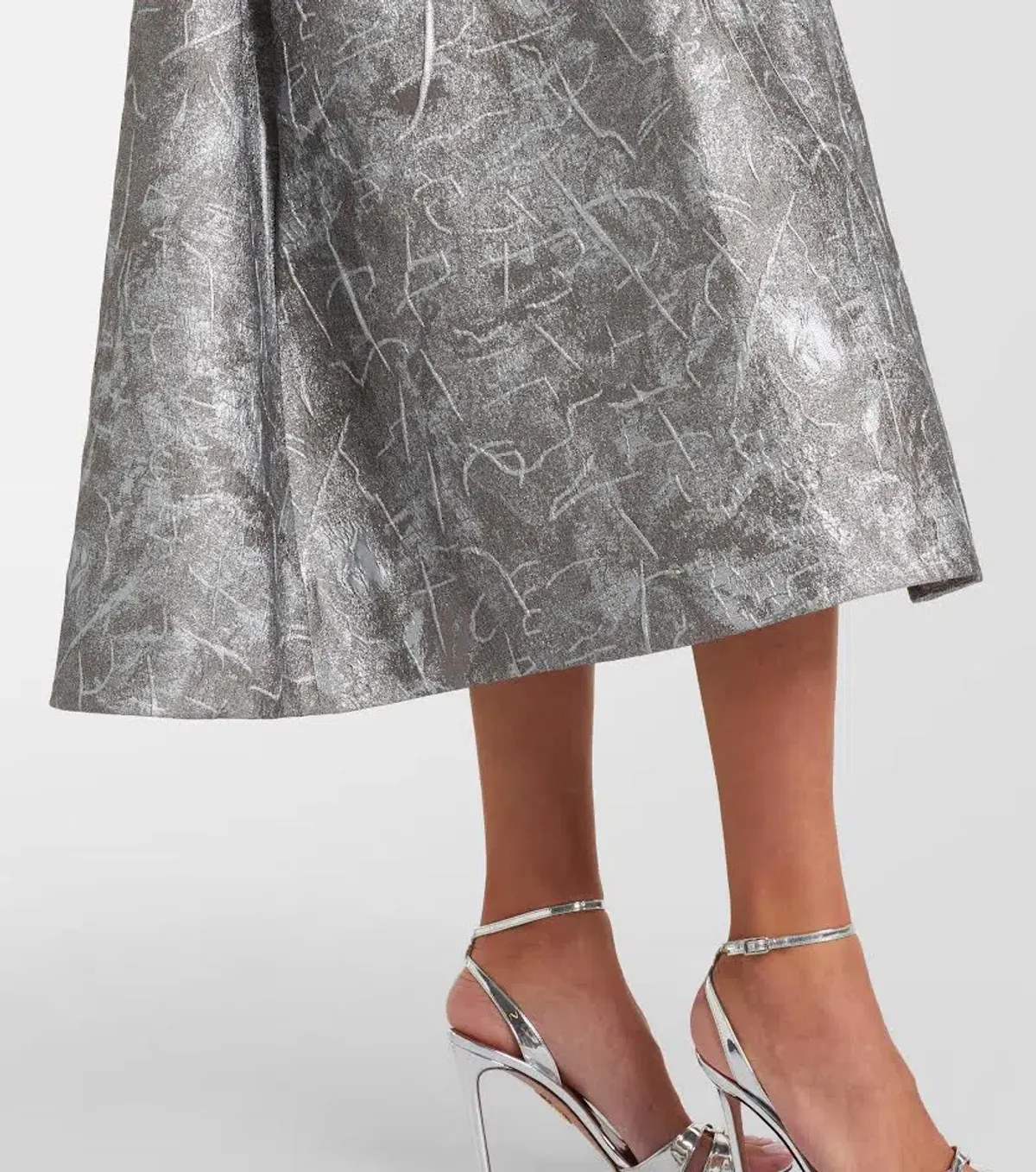 Rebecca Vallance Sterling Midi Dress Silver Size 12 AU - Image 5