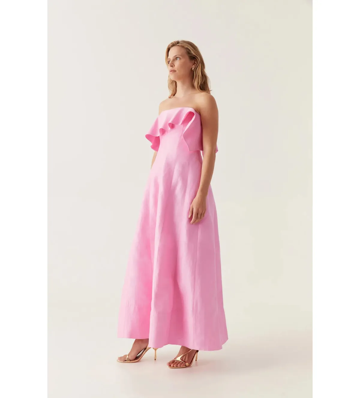 Aje Shallows Strapless Gown in Bon Bon Pink Size AU12 - Image 2