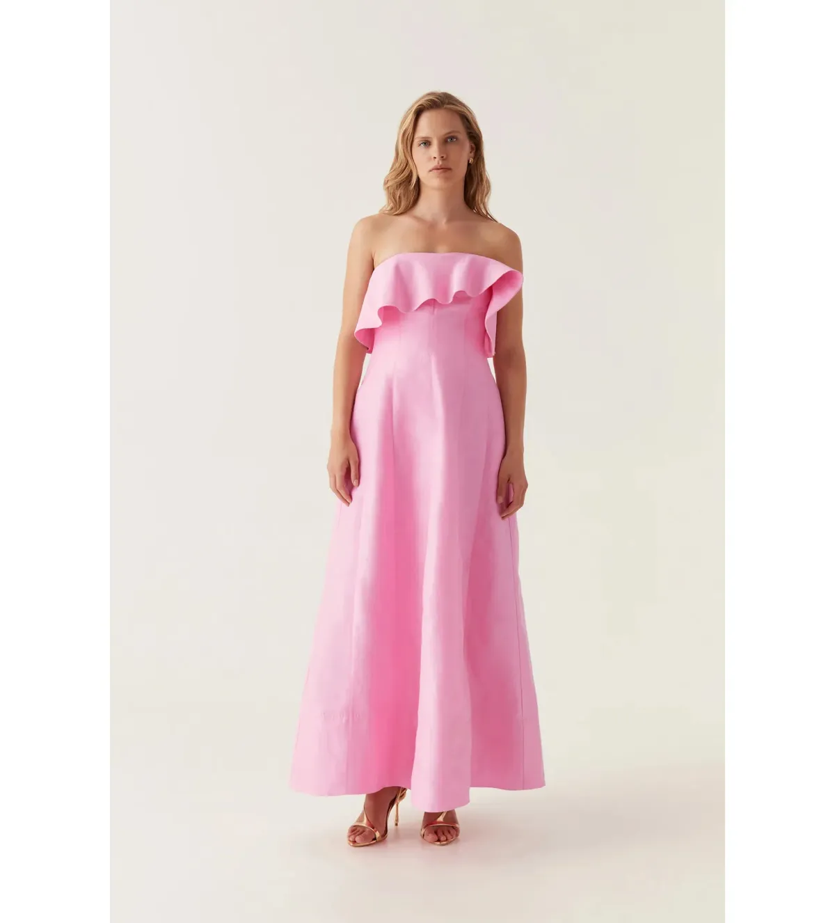 Aje Shallows Strapless Gown in Bon Bon Pink Size AU12 - Image 1