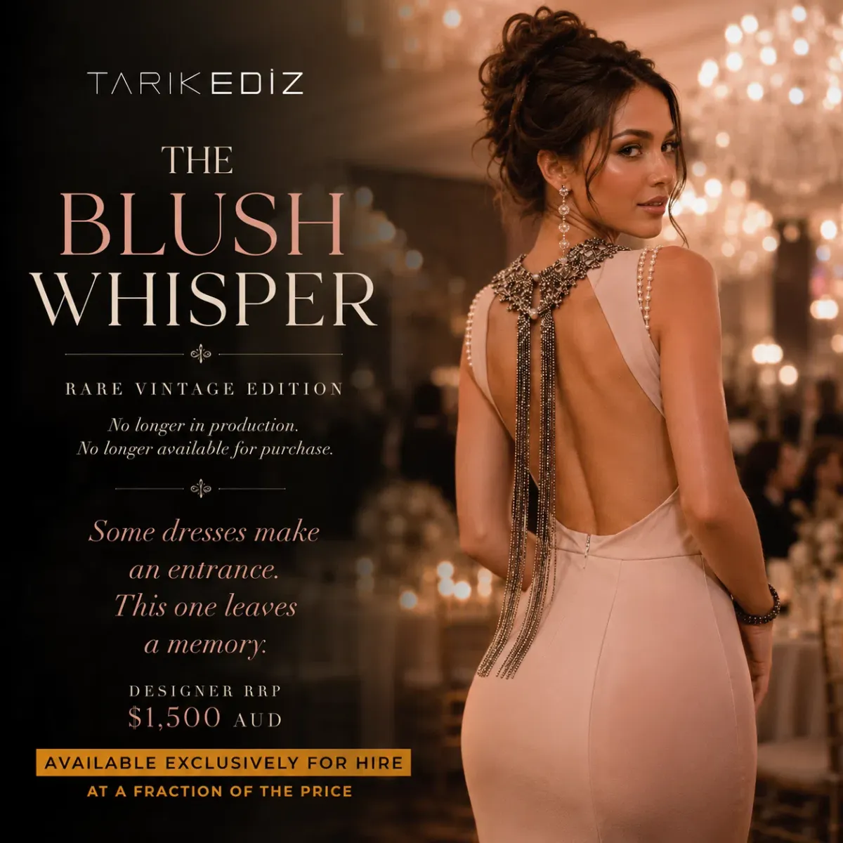 Tarik Ediz The Blush Whisper Maxi Gown Pink Size 8 - Image 1