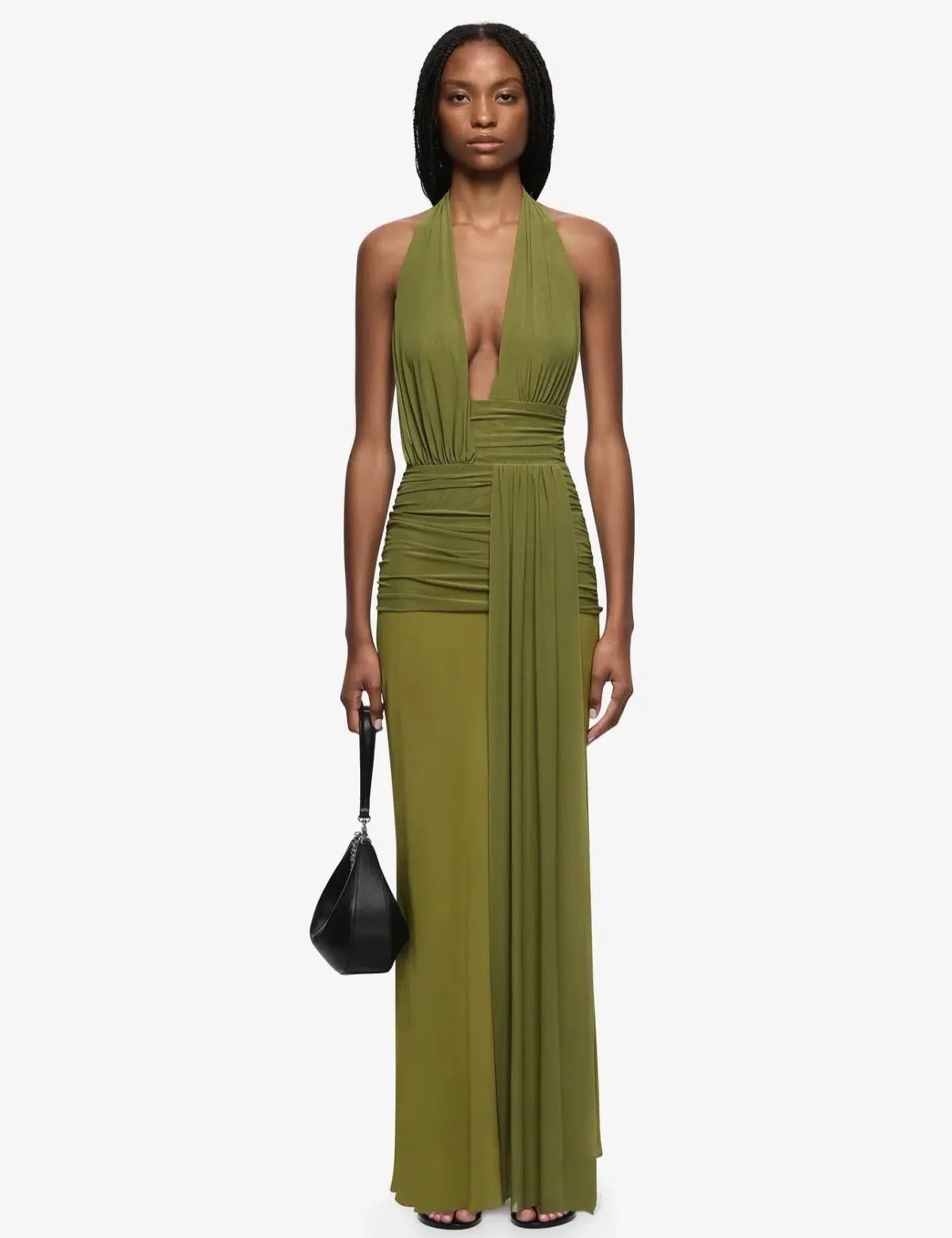 Bec & Bridge Cassis Drape Maxi Dress in Fern - Image 3
