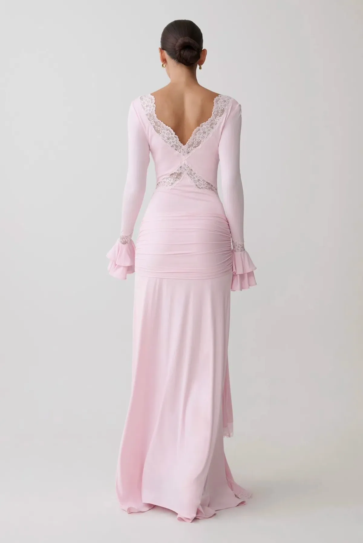 Meshki Electra Lace Maxi Dress - Ballet Pink size M (10) - Image 5