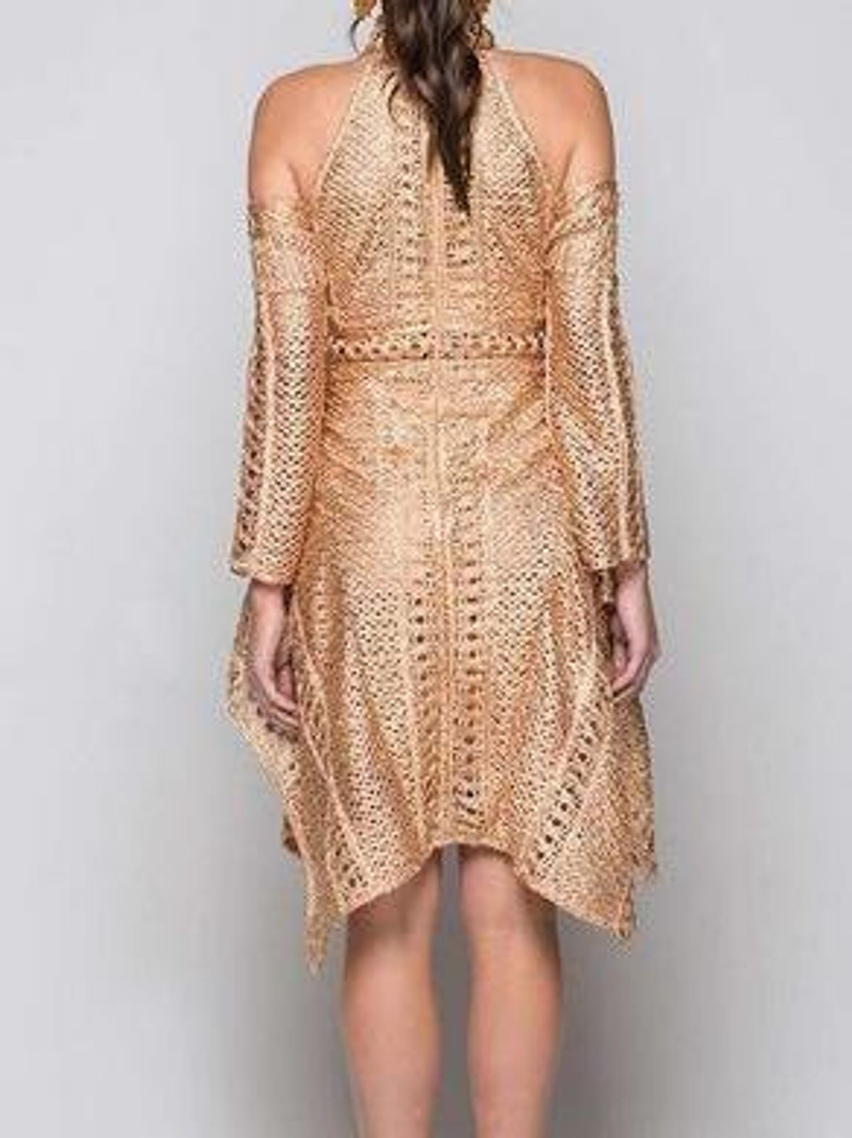 Thurley Sonnet Gold Mini Dress - Image 1