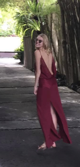Magali Pascal Gatsby Drape Gown Burgundy Size S / AU 8 for rent on The Volte - image 4