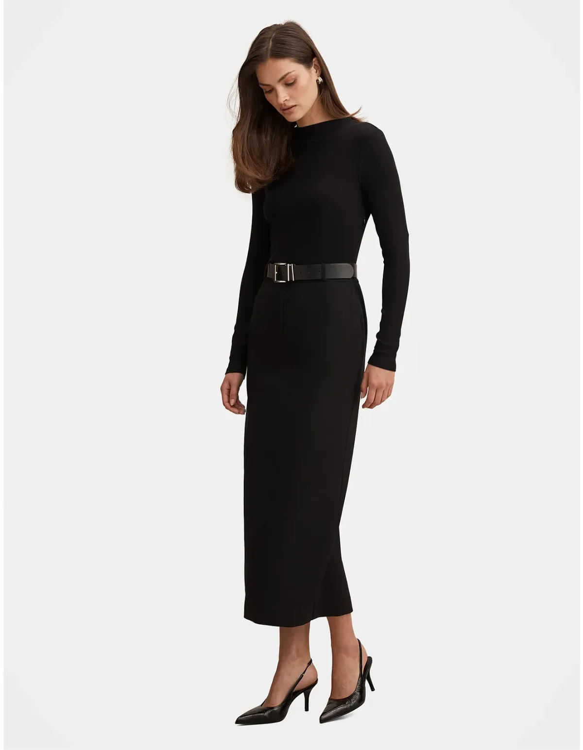 Forever New Edwina 2 In 1 Midi Dress Size 6 Black - Image 3
