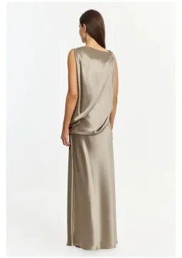 Acler Yaluma Maxi Dress in Walnut Size 12 for rent on The Volte - image 4