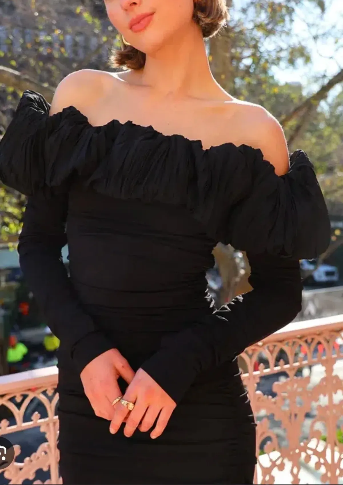 ACLER AMBLESIDE MIDI DRESS IN BLACK - Image 3