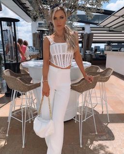 Dion Lee Corded Lace Corset and Bianca And Bridgett Ella Pant Set - Size 10 for rent on The Volte - image 1