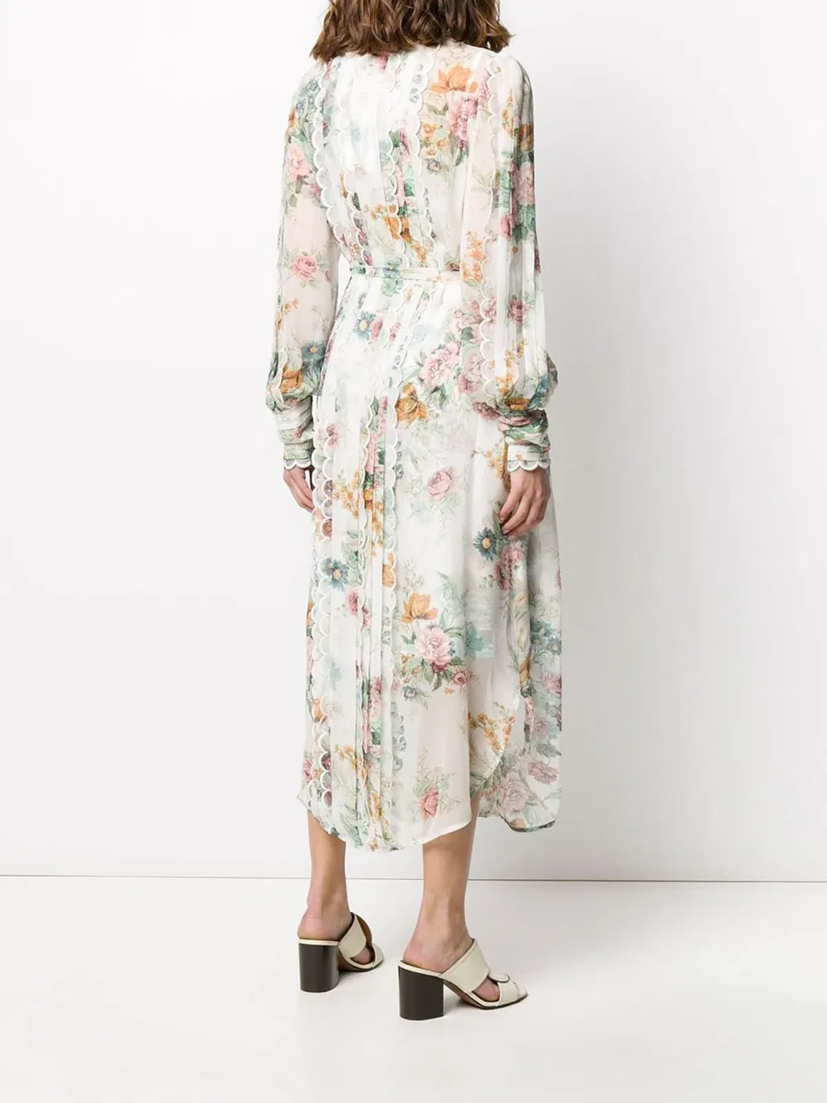 Zimmermann Wavelength Scallop Midi Dress Floral Size 1 / Au 10 - Image 2