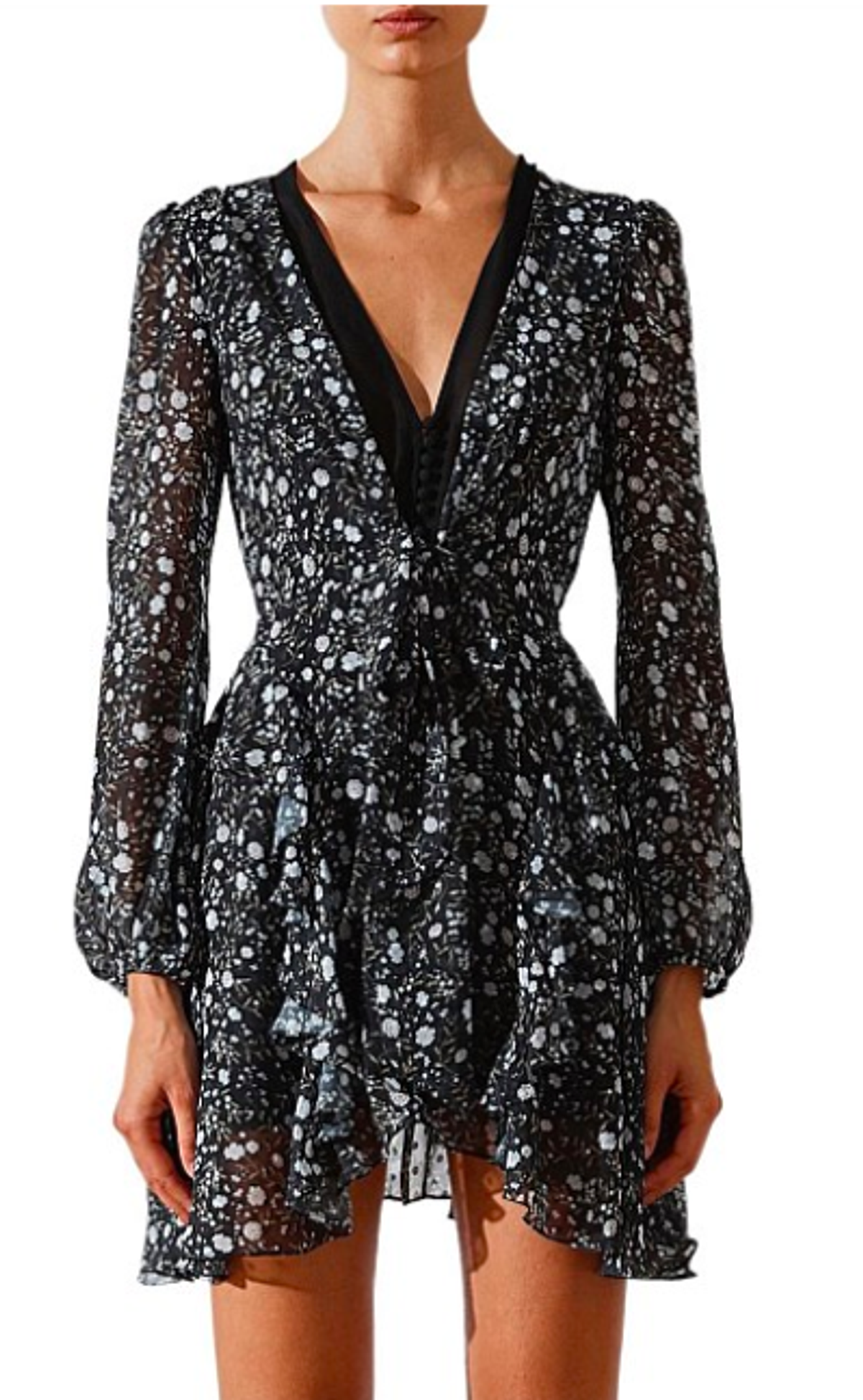 Jarrett Tie Front Mini Dress - Image 1