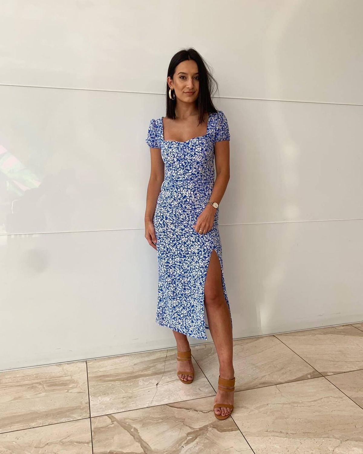 Kookai Iris Midi Dress Print Size 34 - Image 3