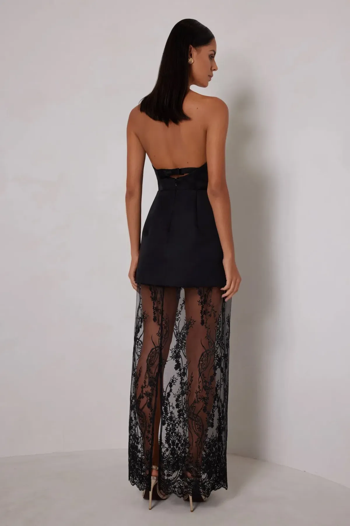 Elle Zeitoune Janice Mini Dress Black Size AU 12 - Image 2
