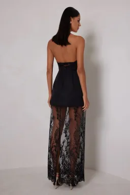 Elle Zeitoune Janice Mini Dress Black Size AU 12 for rent on The Volte - image 2
