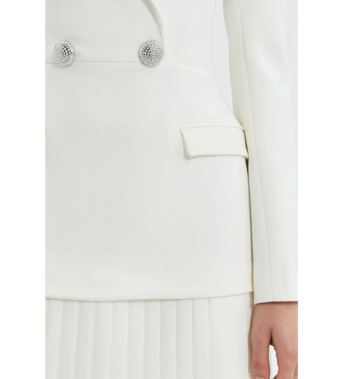 Rebecca Vallance Atlas Mini Dress in Ivory Size 8 - Image 3
