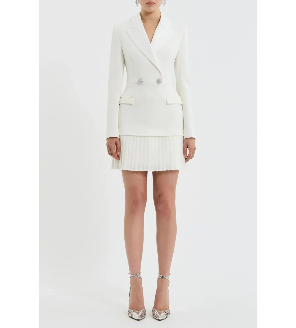 Rebecca Vallance Atlas Mini Dress in Ivory Size 8 - Image 1
